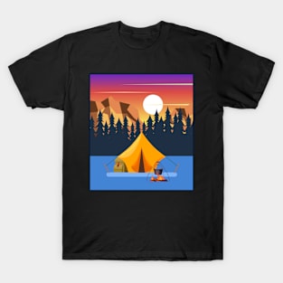 Camping time Sticker, for travel lovers, Discover T-Shirt